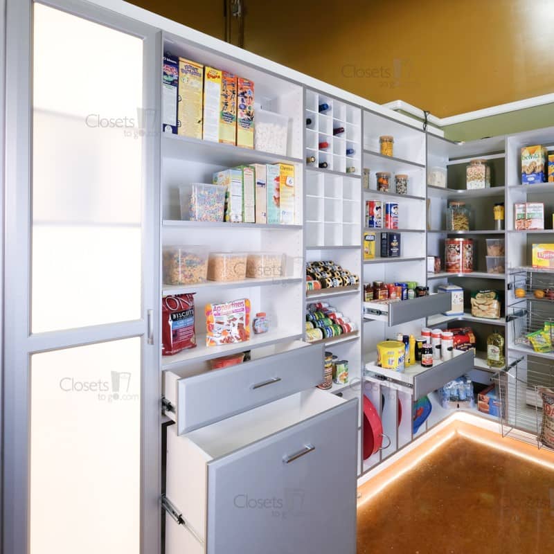 View of the pantry's shelf