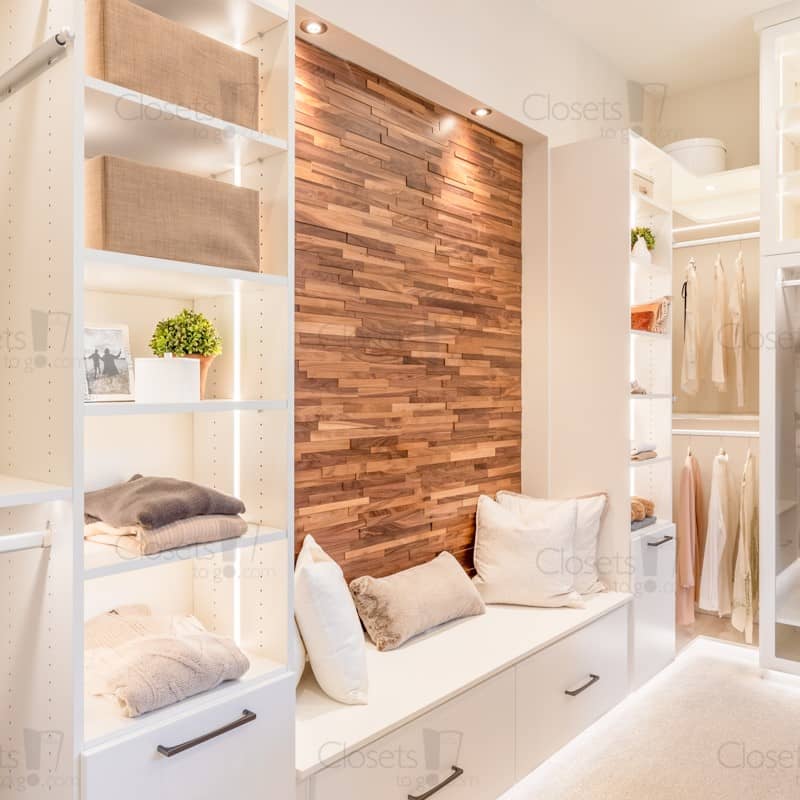 A silver walk-in kitchen pantry
