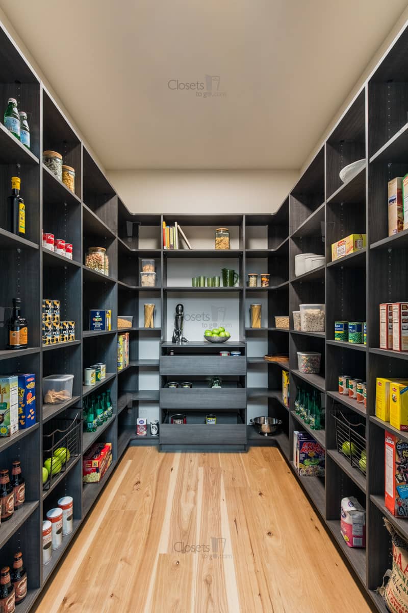 Walk In Black Pantry