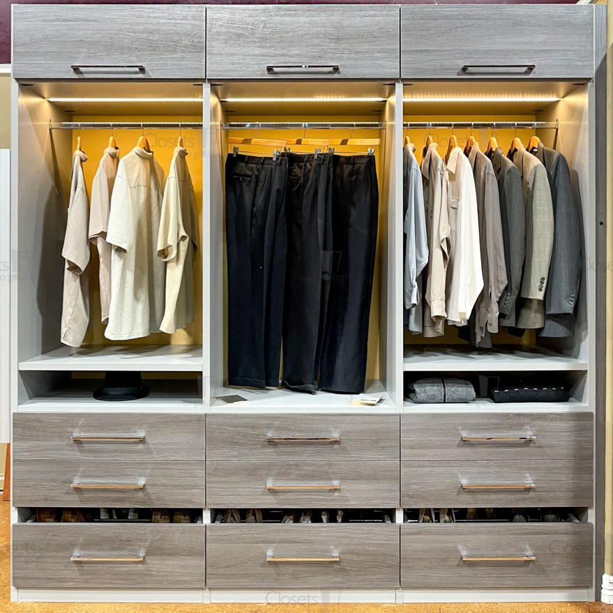 Open-Wall Closet for Him
