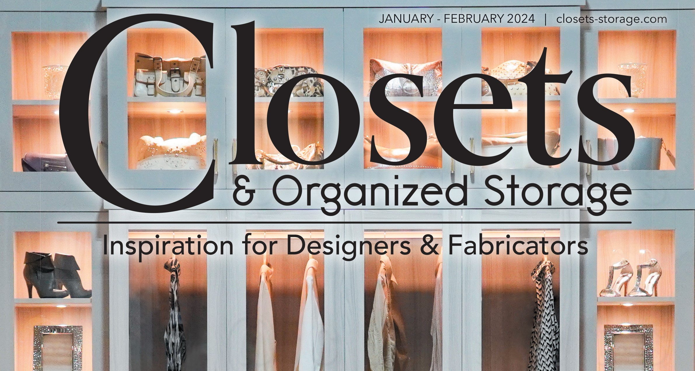 image of the closet magazine with Closets to go showroom luxury closets as the cover